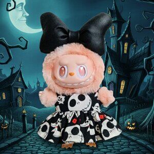 Custom Disney Nightmare Before Christmas Dress and Bow Made to fit Labubu